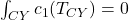 \int_{CY} c_1(T_{CY}) = 0