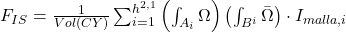 F_{IS} = \frac{1}{Vol(CY)} \sum_{i=1}^{h^{2,1}} \left( \int_{A_i} \Omega \right) \left( \int_{B^i} \bar{\Omega} \right) \cdot I_{malla,i}