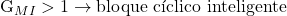   G_{MI} > 1 \rightarrow \text{bloque c&iacute;clico inteligente}
