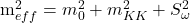     m_{eff}^2 = m_0^2 + m_{KK}^2 + S_{\omega}^2 