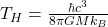 T_H = \frac{\hbar c^3}{8\pi G M k_B}