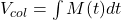 V_{col}= \int M(t) dt