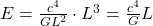 E = \frac{c^4}{G L^2} \cdot L^3 = \frac{c^4}{G} L
