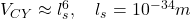  V_{CY} \approx l_s^6, \quad l_s = 10^{-34}m 