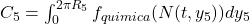 C_{5} = \int_{0}^{2\pi R_5} f_{quimica}(N(t,y_5)) dy_5