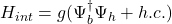 H_{int}=g(\Psi_b^\dagger\Psi_h+h.c.)