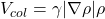 V_{col}= \gamma |\nabla \rho| \rho