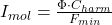  I_{mol} = \frac{\Phi \cdot C_{harm}}{F_{min}}
