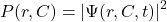 \[P(r,C) = |\Psi(r,C,t)|^2\]