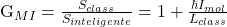   G_{MI} = \frac{S_{class}}{S_{inteligente}} = 1 + \frac{\hbar I_{mol}}{L_{class}}