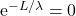 $e^{-L/\lambda}=0$