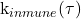 $k_{inmune}(\tau)$