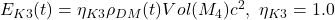 E_{K3}(t)=\eta_{K3}\rho_{DM}(t)Vol(M_4)c^2,\ \eta_{K3}=1.0