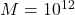 M = 10^{12}