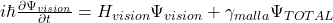 i\hbar \frac{\partial \Psi_{vision}}{\partial t} = H_{vision} \Psi_{vision} + \gamma_{malla} \Psi_{TOTAL}