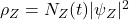 \rho_Z = N_Z(t) |\psi_Z|^2