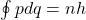 \oint p dq = n h